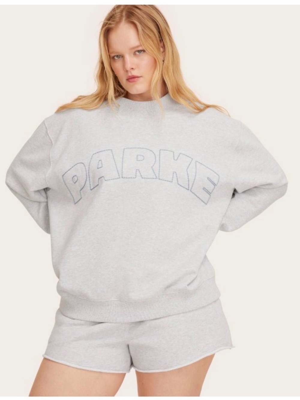 Parke x Target mockneck sweatshirt heather gray L/XL